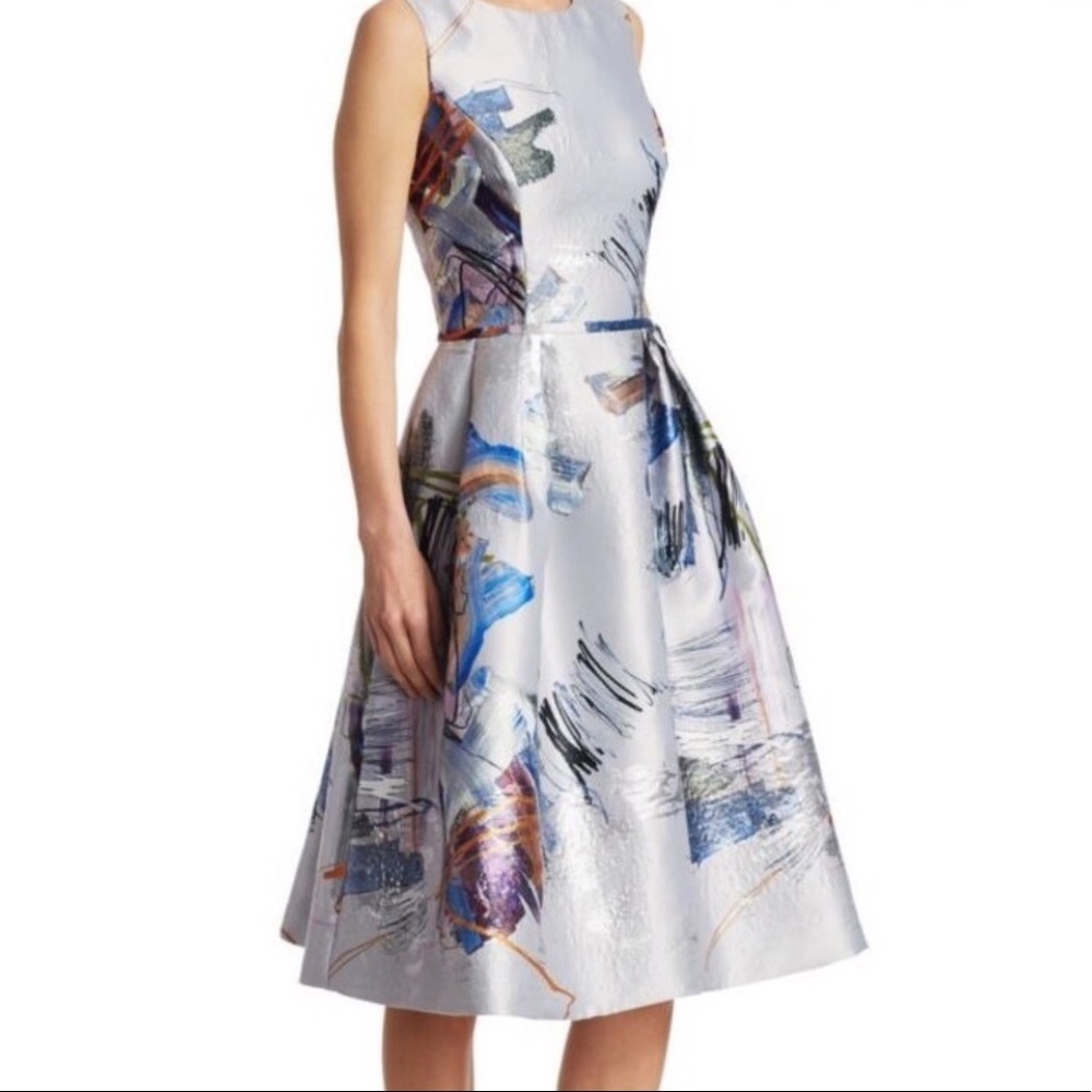 Rickie Freeman fit and flare floral dress